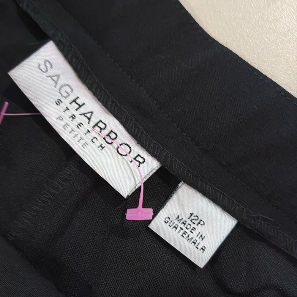 NWT sz 12 petite sag harbo black pants - Picture 5 of 6